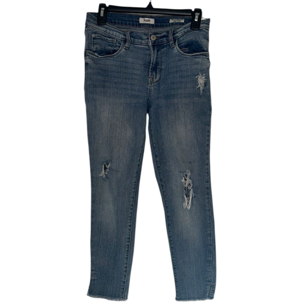 Kensie Distressed Ankle skinny crop blue Jeans size 4/27